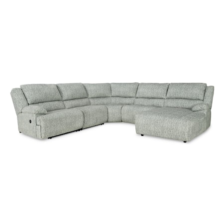 5-Piece Reclining Sectional with Chaise