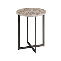 Transitional Terrazo Accent Table