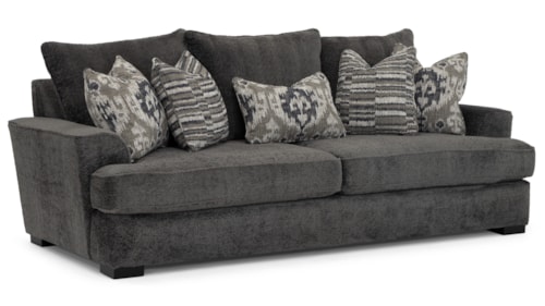 Transitional Sofa with Accent Pillows
