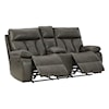 Signature Willamen Reclining Loveseat with Console