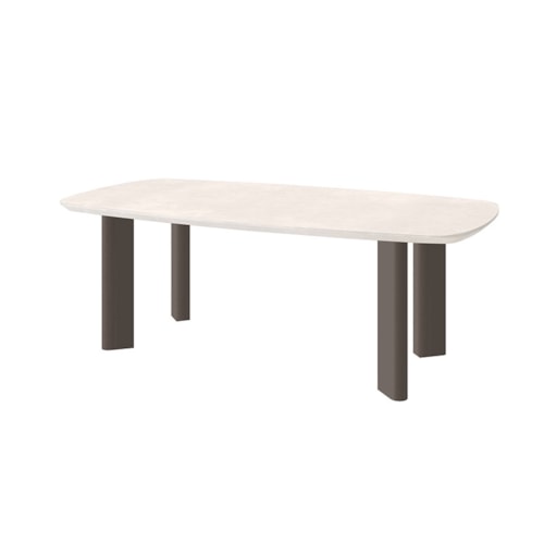 84" Rectangular Dining Table - Cocoa/Ivory