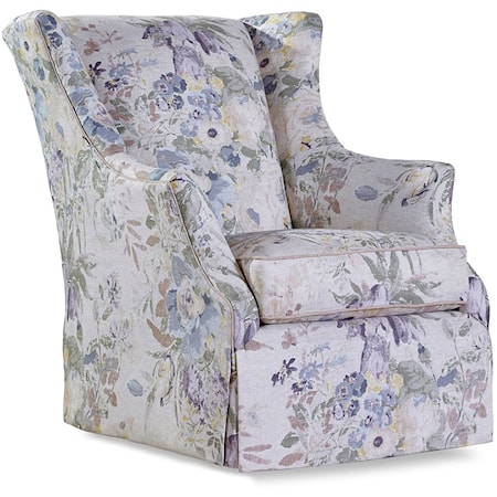 Traditional Accent Chair with Winged Back
