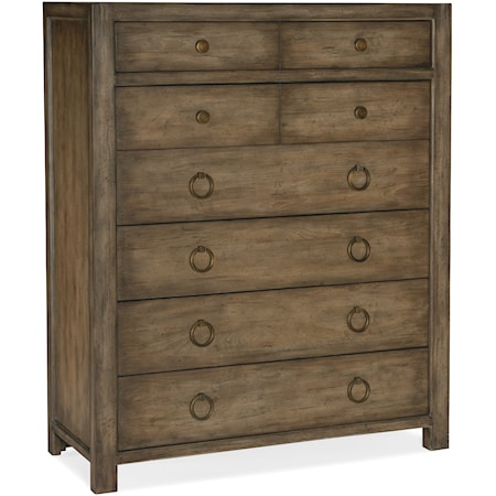 Transitional Bedroom Chest with Self-Closing Drawers