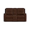 Flexsteel Penn Power Reclining Console Loveseat