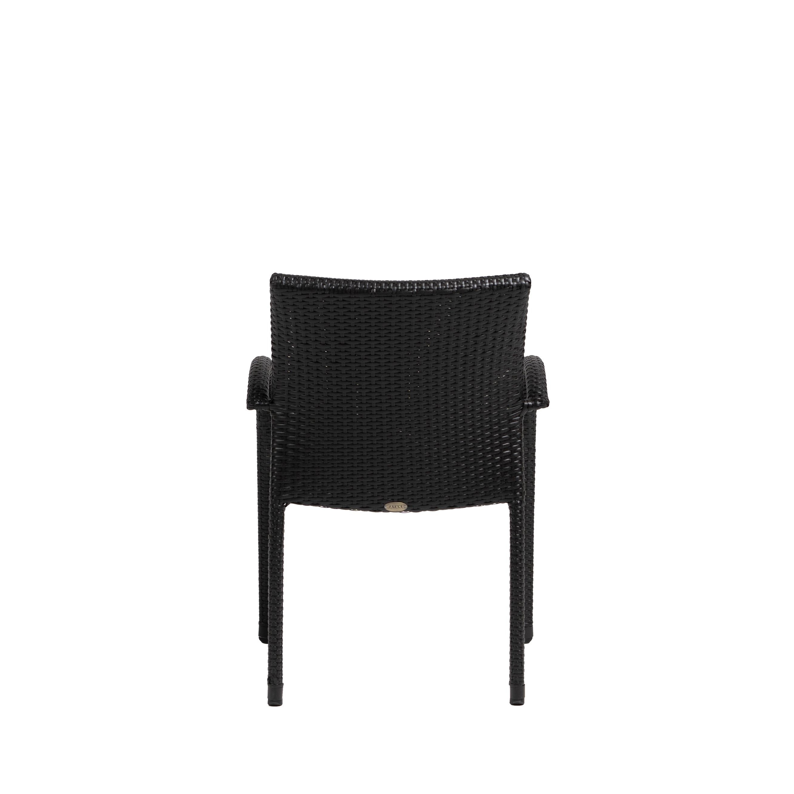 Stacking Wicker Dining Arm Chair