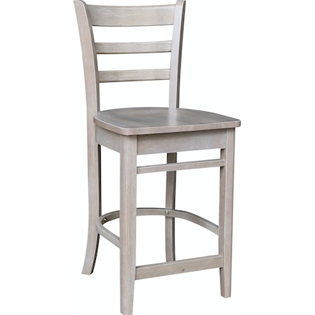 Contemporary Emily Counter Stool in Taupe Gray