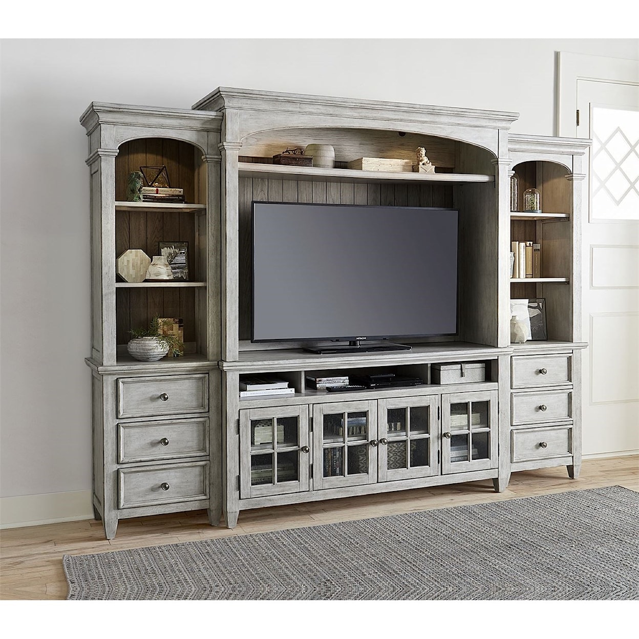 Liberty Furniture Heartland Entertainment Center with Piers