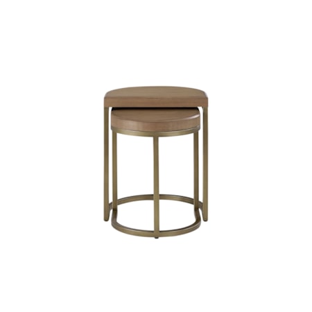 Nesting End Tables w/Metal Hardware