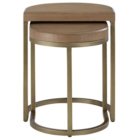 Nesting End Tables w/Metal Hardware