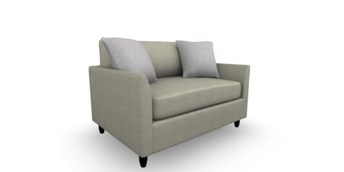 Contemporary Chair & A Half With Memory Foam Twin Sleeper