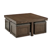 Coffee Table with 4 Stools