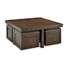 Ashley Furniture Signature Design Boardernest Coffee Table with 4 Stools