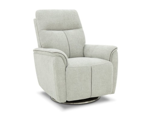 Casual Power Swivel Recliner with Power Headrest and Power Lumbar