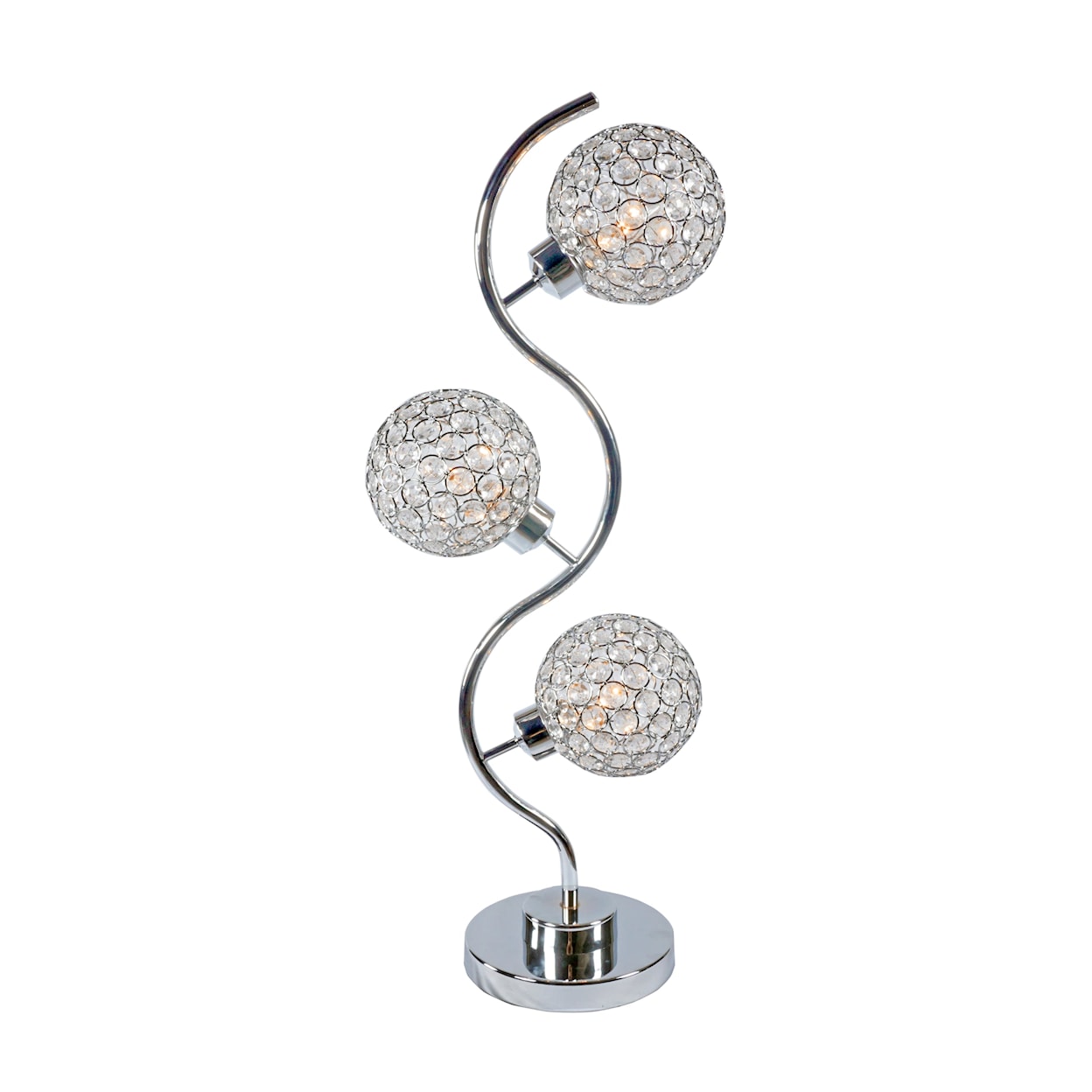 Crown Mark Crown Mark CRYSTAL 3 GLOBE TABLE LAMP |