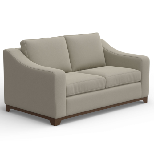 Transitional Loveseat with Throw Pillows