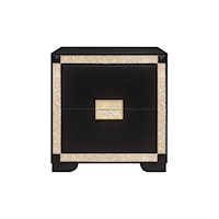 RIVERA BLACK AND GOLD NIGHTSTAND |