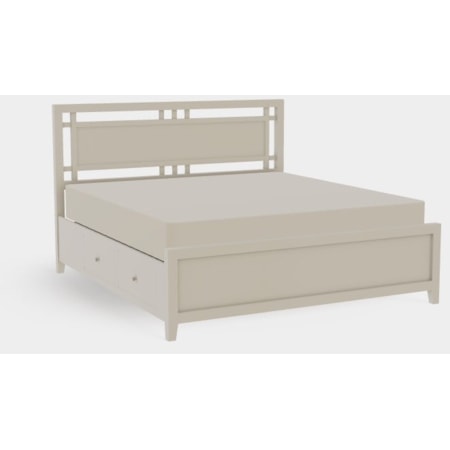 Atwood King Left Drawerside Gridwork Bed