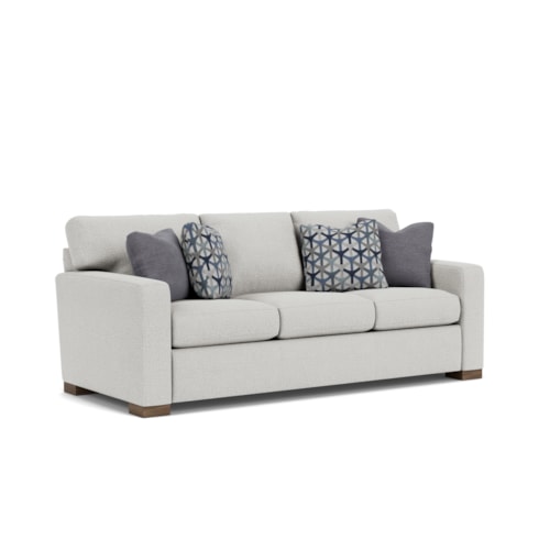 Contemporary Sofa with Loose Pillow Back