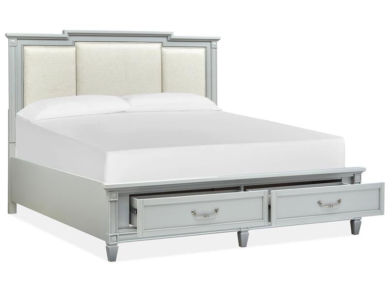 Magnussen Home Glenbrook King Storage Bed w/Upholstered Headboard