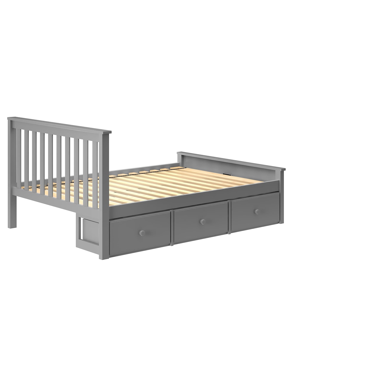Jackpot Kids Single Beds Dover Youth Full Bed in Grey