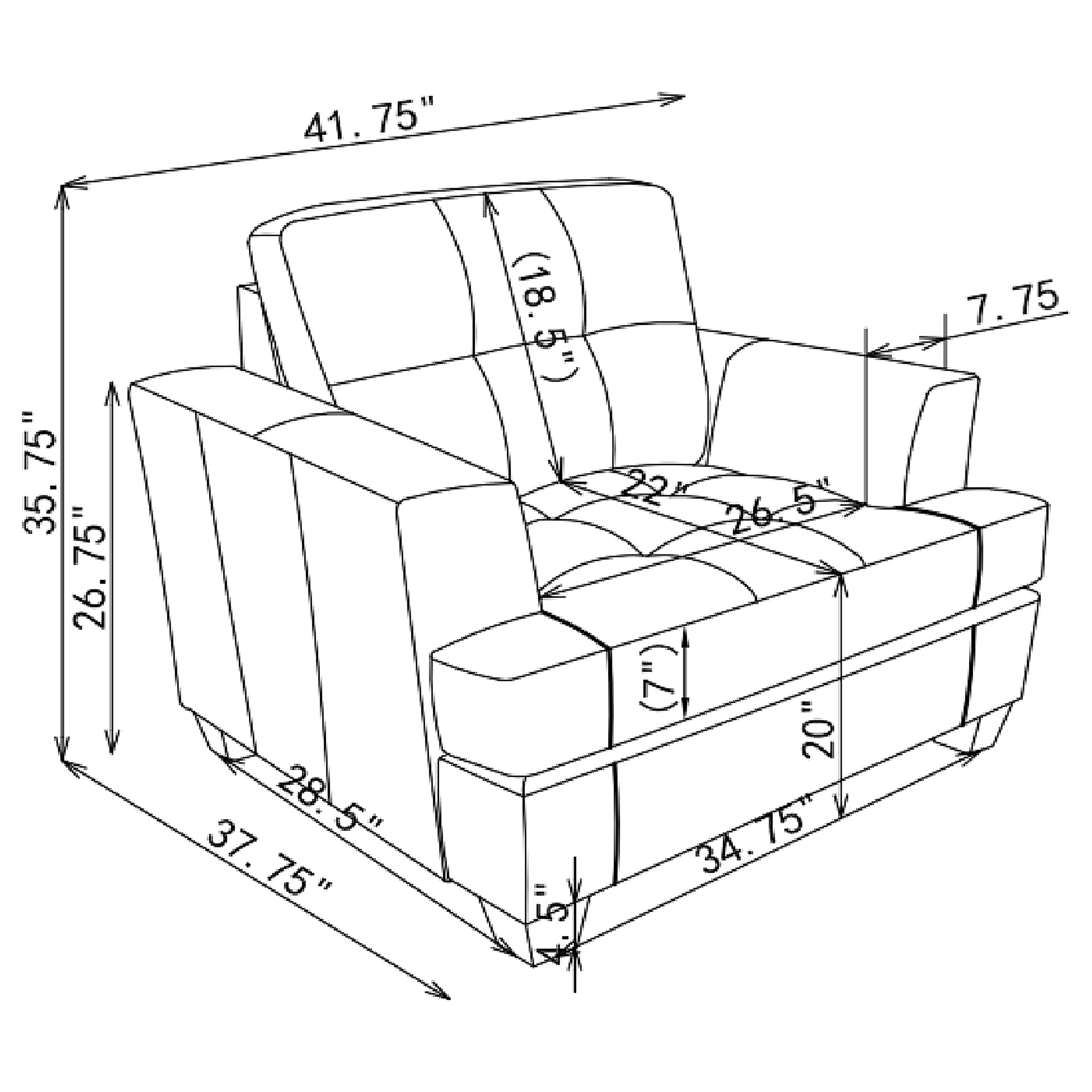 Coaster Samuel Samuel Cushion Back Chair