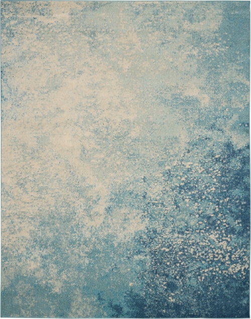 8' x 10' Navy Light Blue Rectangle Rug