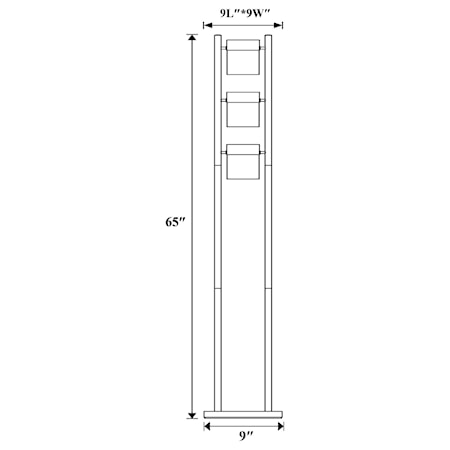 65-inch 3 Swivel Lights Floor Lamp