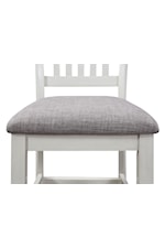 Crown Mark Buford Buford Transitional Counter Height Upholstered Bench in Light Grey