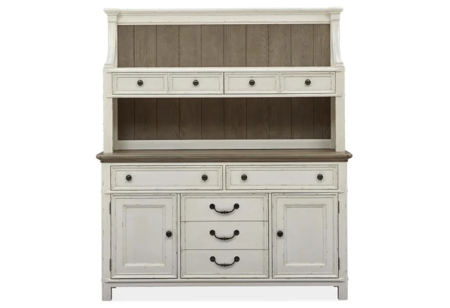 Bellevue Manor Dining Buffet and Hutch by Magnussen Home at Howell Furniture