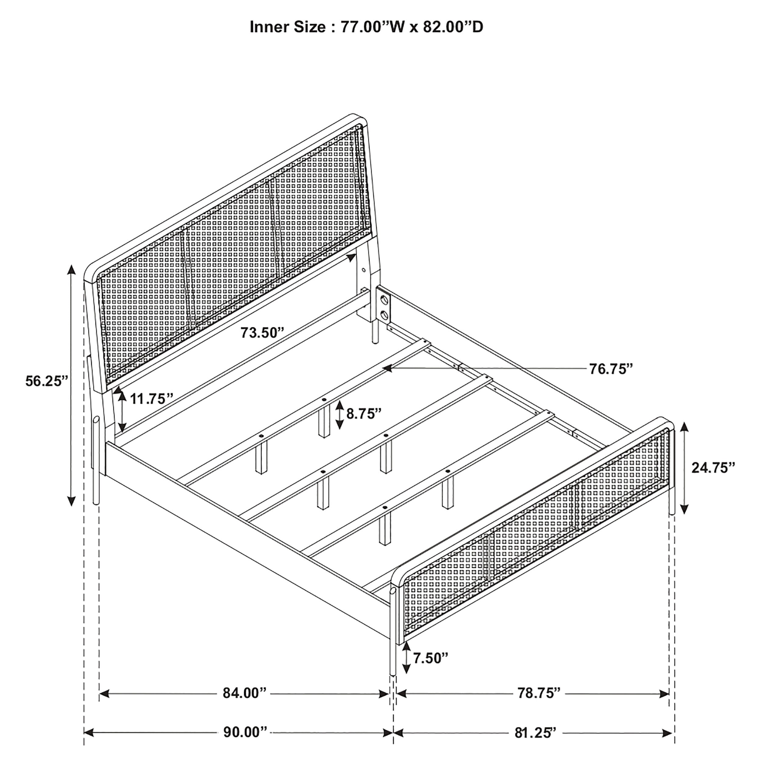 Coaster Arini Rattan King Panel Bed