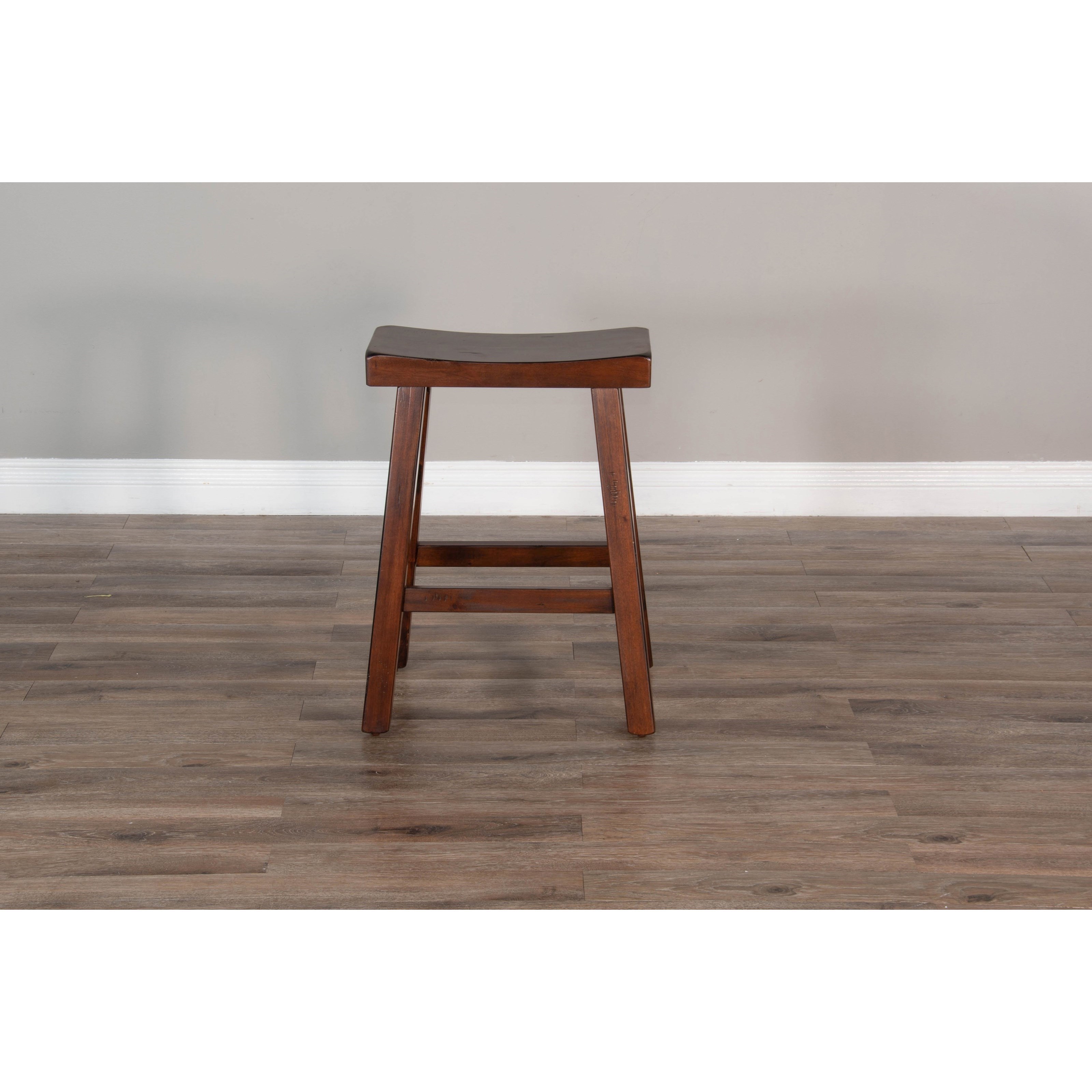 24"H Saddle Seat Stool, Wood Seat