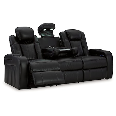 Pwr Rec Sofa With Adj Headrest