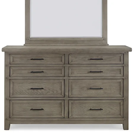 Transitional Dresser with Felt Lined Drawer