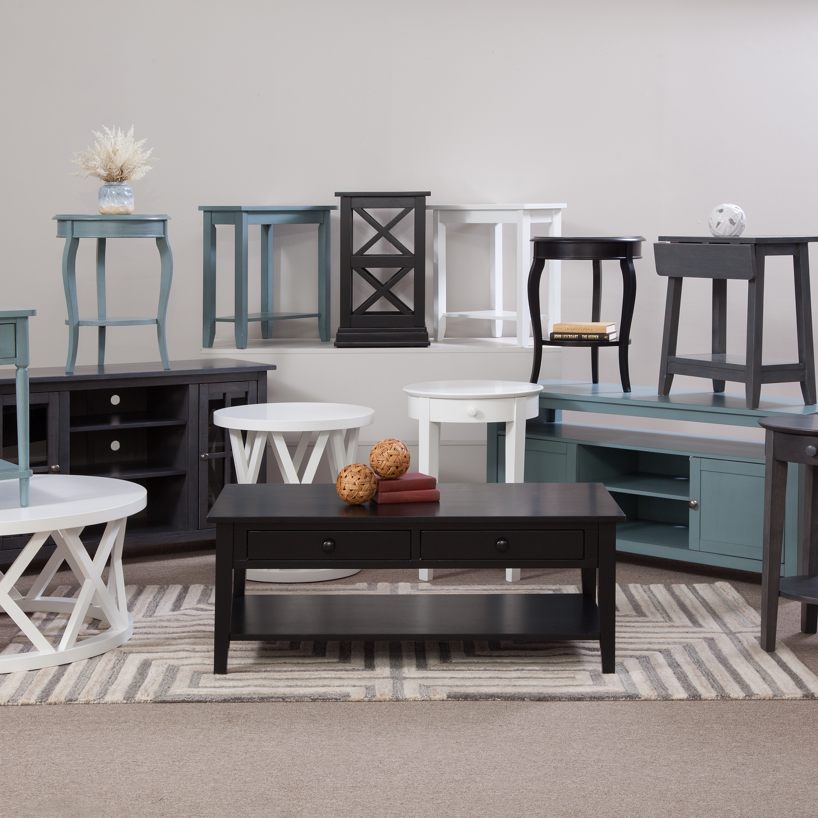 Contemporary TV Center with Storage