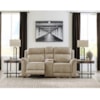 Ashley Furniture Signature Design Next-Gen DuraPella Pwr Reclining Loveseat with Adj Headrests