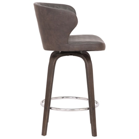 26&quot; Upholstered Swivel Bar Stool