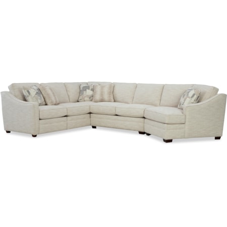 3-Piece Sectional Sofa with RAF Cuddler