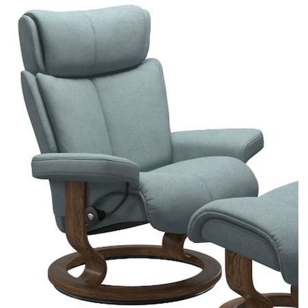 Small Reclining Chair with Classic Base