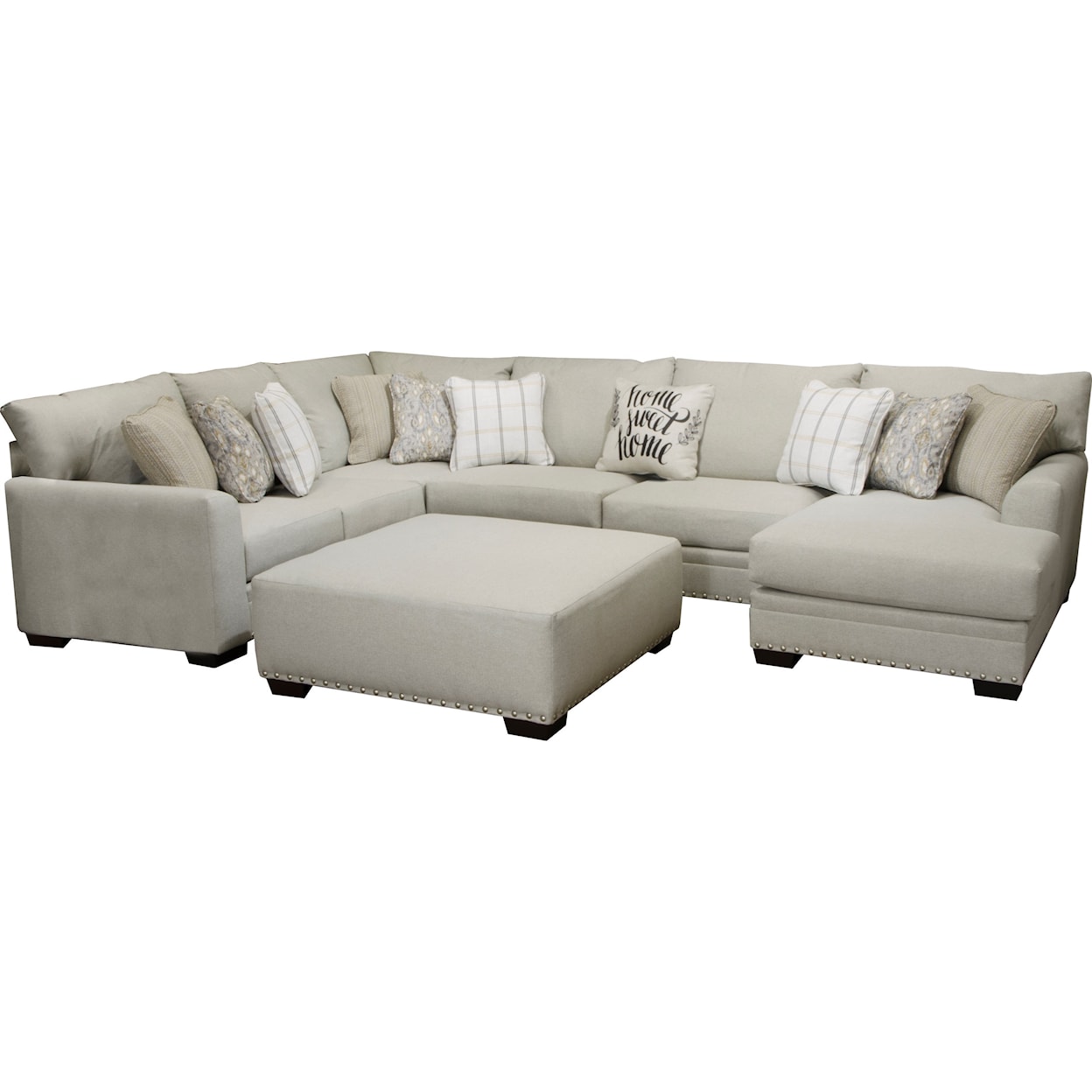 Carolina Furniture 4478 Middleton 3-Piece Sectional with Chaise
