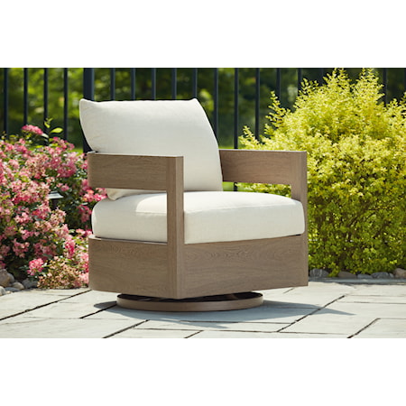 Outdoor Swivel Glider Chair W/ Cushion