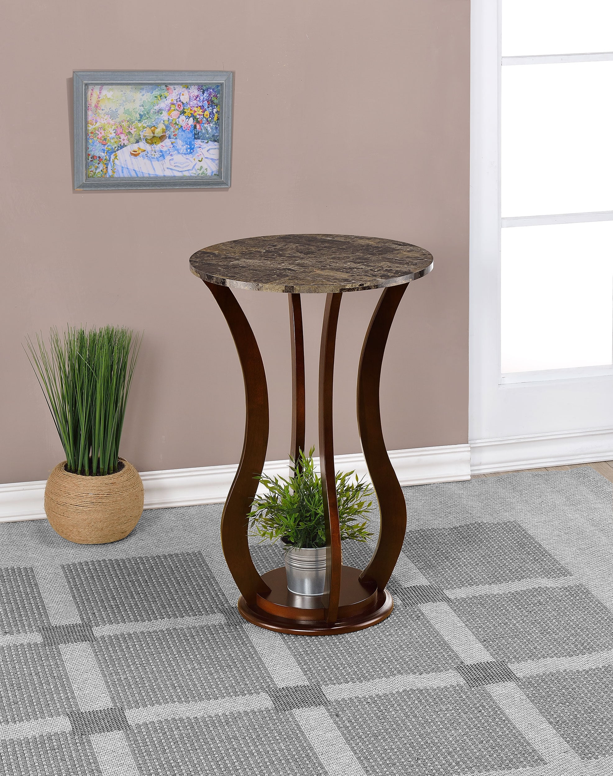 Coaster Elton Elton Faux Marble Top Accent Side Table