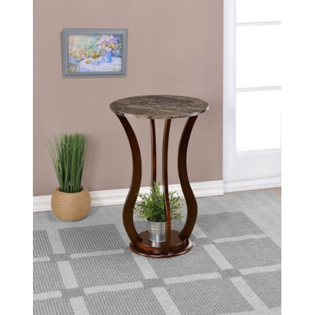 Elton Faux Marble Top Accent Side Table