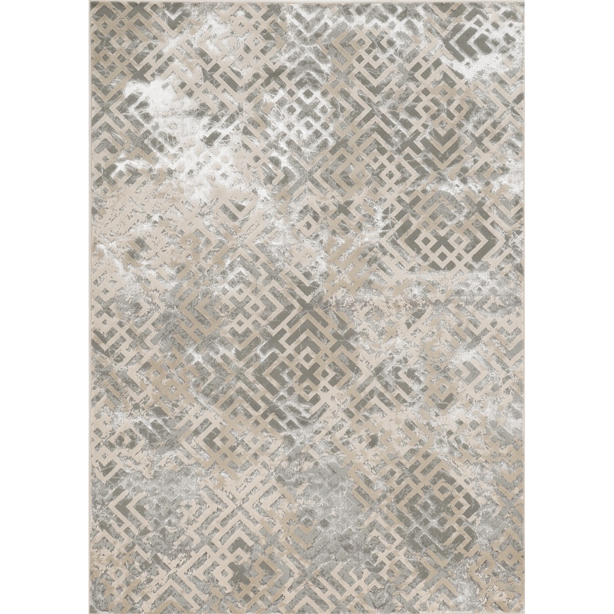 Kas Luna 5'3" x 7'7" Sand Silver Dimensions Rug