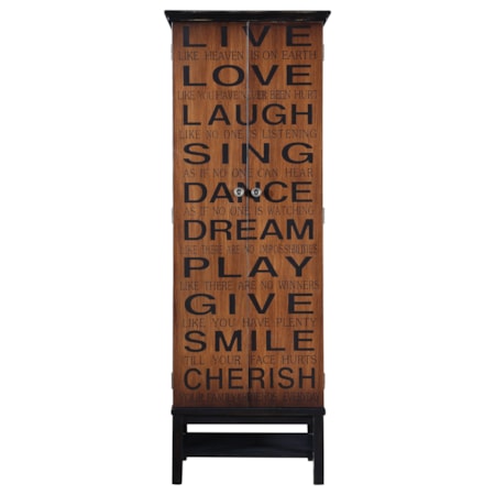 Wood Tall Storage Cabinet and