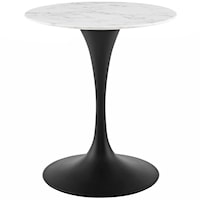 28" Round Artificial Marble Dining Table