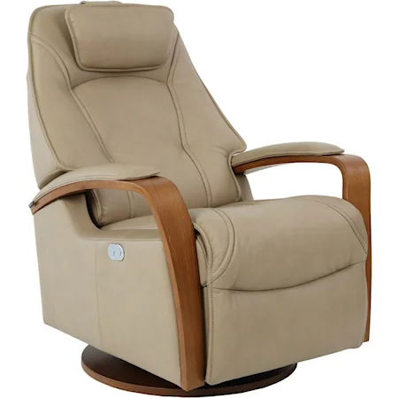 Large Power Headrest Swivel Recliner