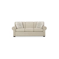 Transitional Queen Sleeper Sofa with Memory Foam Mattress