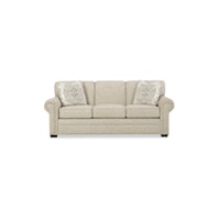 Transitional Sofa with Rolled Arms