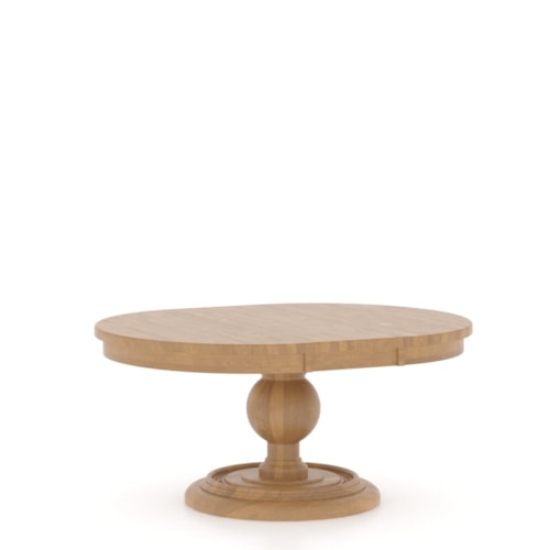 Farmhouse Customizable Round Dining Table with Leaf