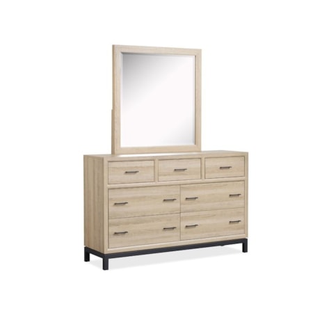 7-Drawer Dresser and Mirror Set